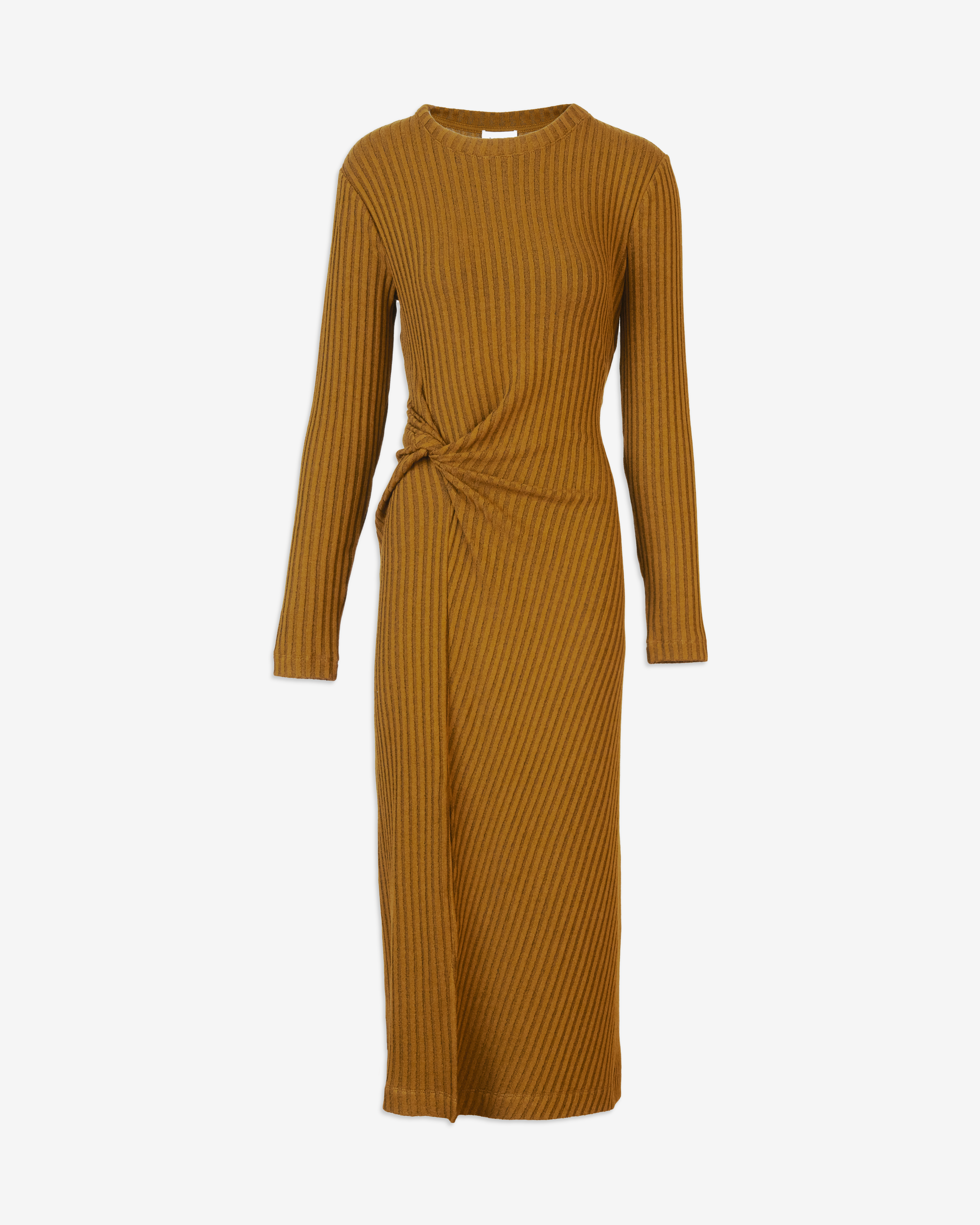 Topshop tie waist long sleeve knit midi shop dress