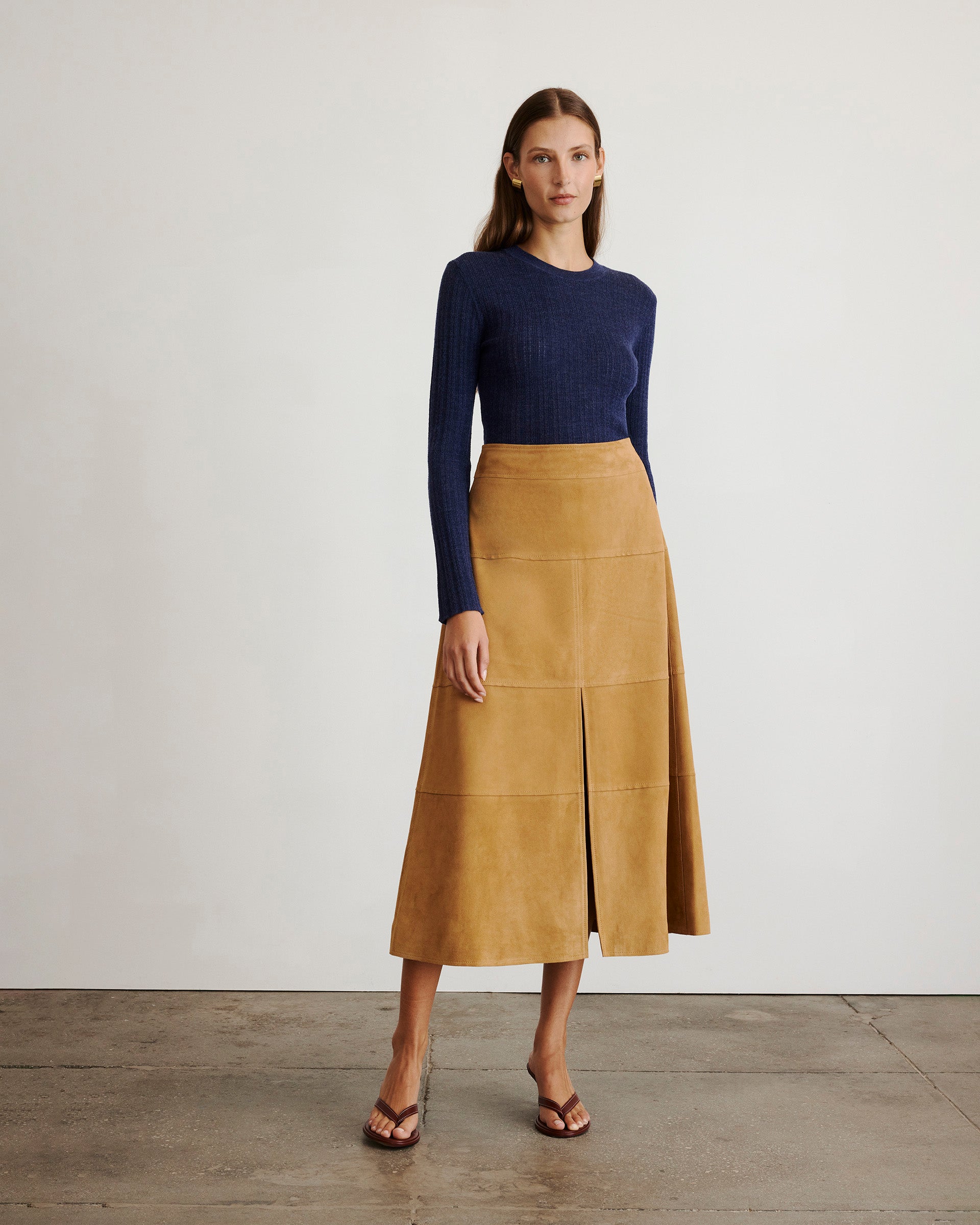 Suede Hudson Skirt – Tanya Taylor