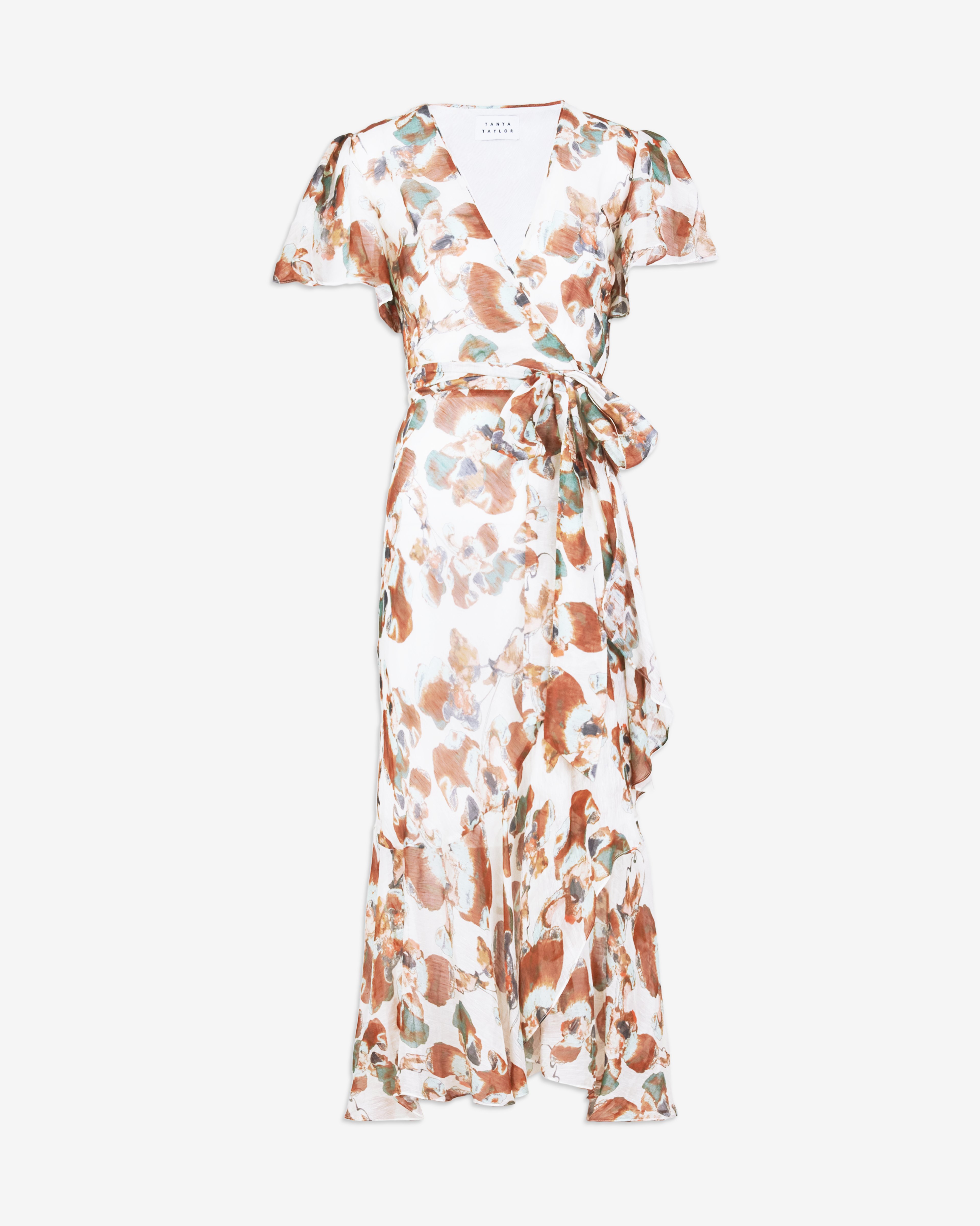 Tanya Taylor | Blaire Dress | Cream Multicolor Floral Midi Dress - 18