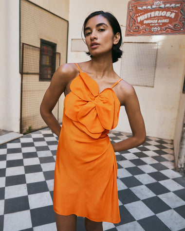 Tanya Taylor | Short Marlowe Dress | Cadmium Orange Tanya Taylor | Short Marlowe Dress | Cadmium Orange