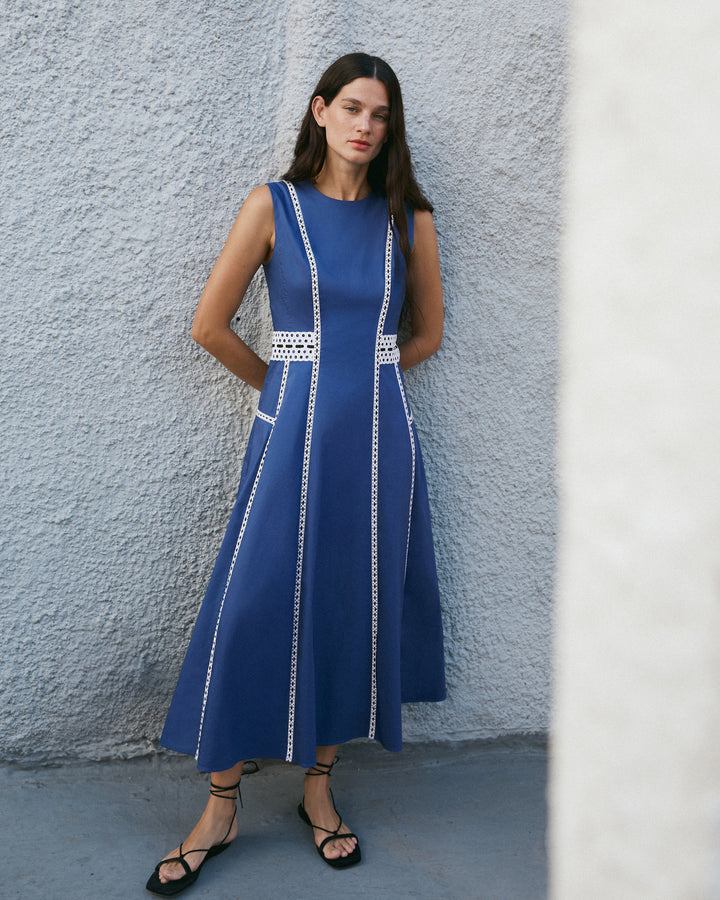 Tanya Taylor | Sloane Dress | French Blue - 00 Tanya Taylor | Sloane Dress | French Blue - 00