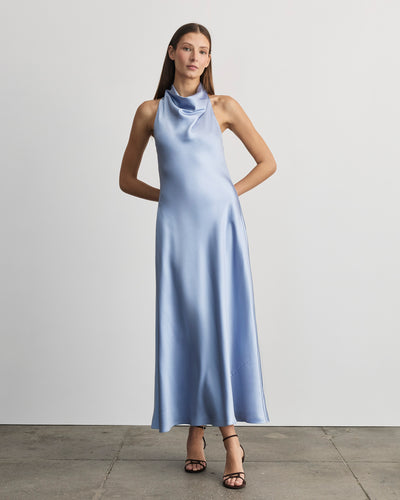 light blue black tie dress Alisha Gown - - Tulle A-line With Open Back line silhouette with flowing tulle skirt Straight neckline with lace scalloped bodice Floral lace appliqus throughout the skirt Structured Petite Formal Black Tie Dresses