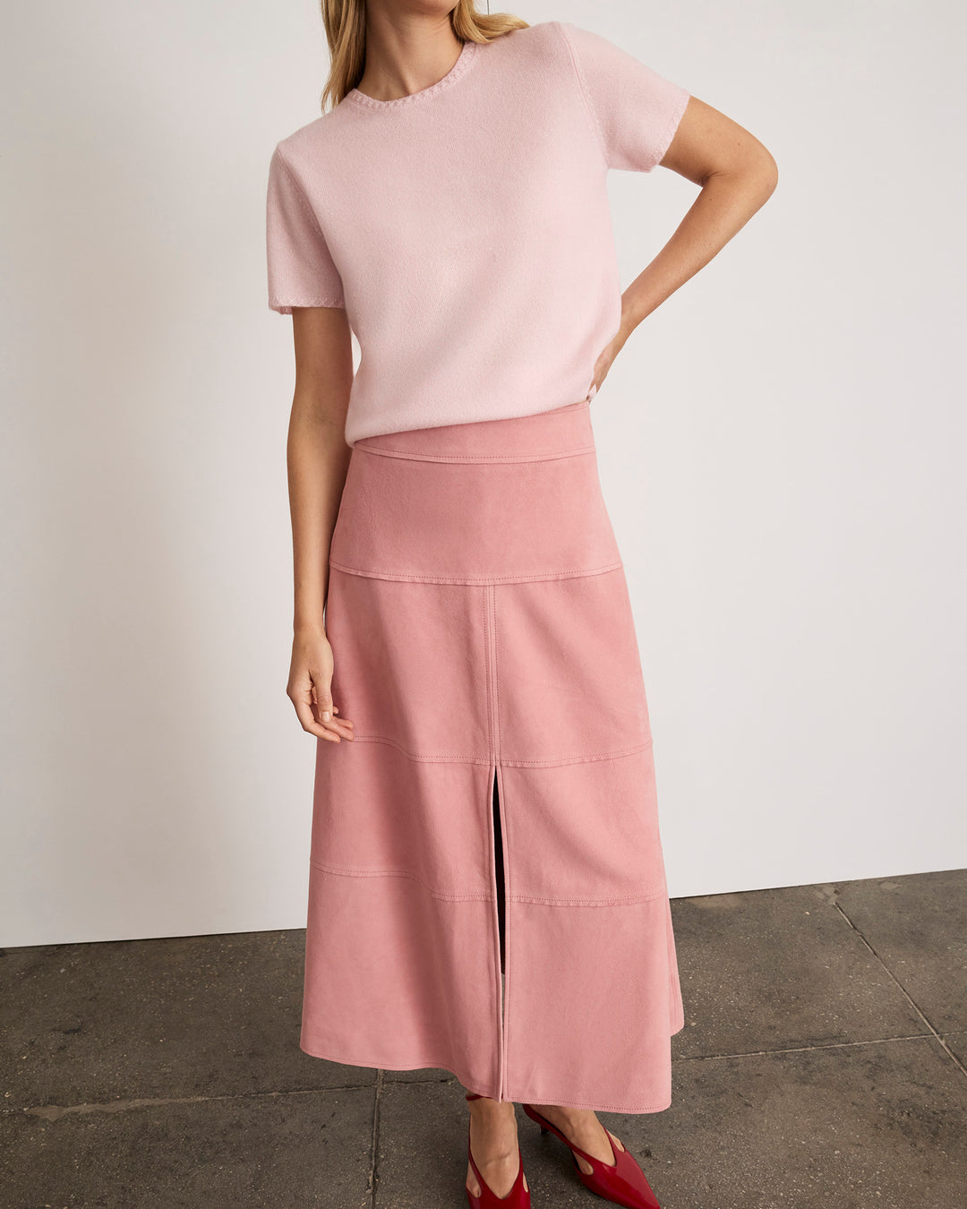 Suede Hudson Skirt – Tanya Taylor