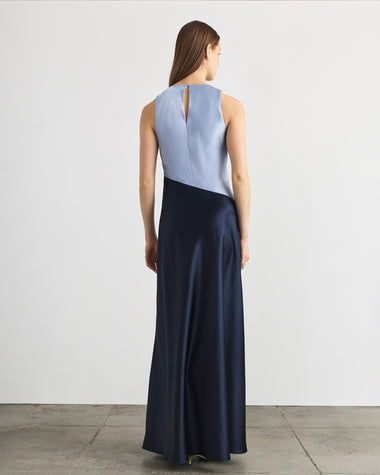 dasha silk dress Dasha Satin Maxi Dress Navy