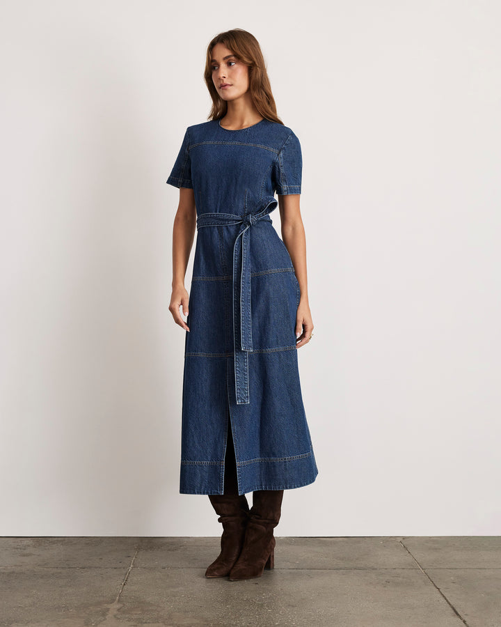 Ella Dress in Classic Indigo Blue 00