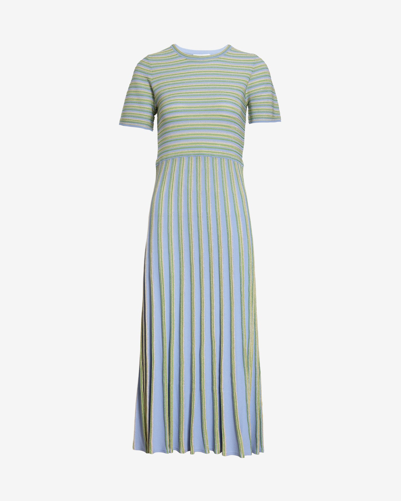 Tanya Taylor | Emilia Knit Dress | Powder Blue Multi Stripe
