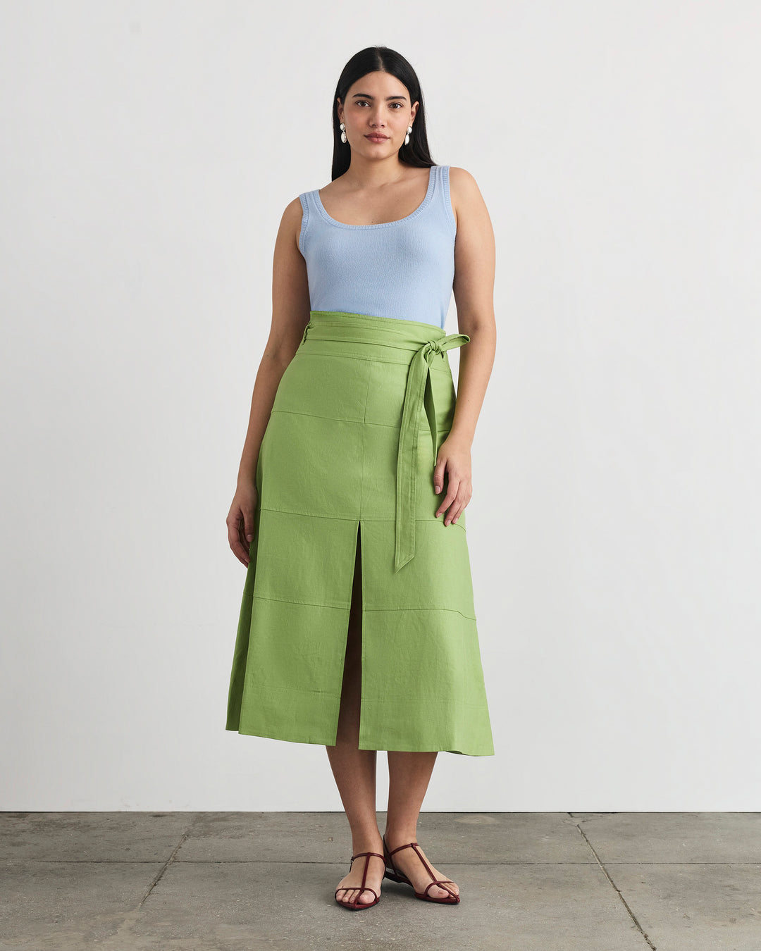 Linen Hudson Skirt – Tanya Taylor