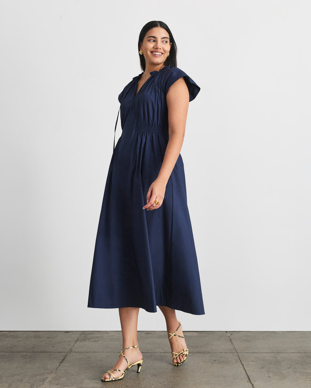 ivana midi dress NICHOLAS Women's Ivana Linen Dress - Red