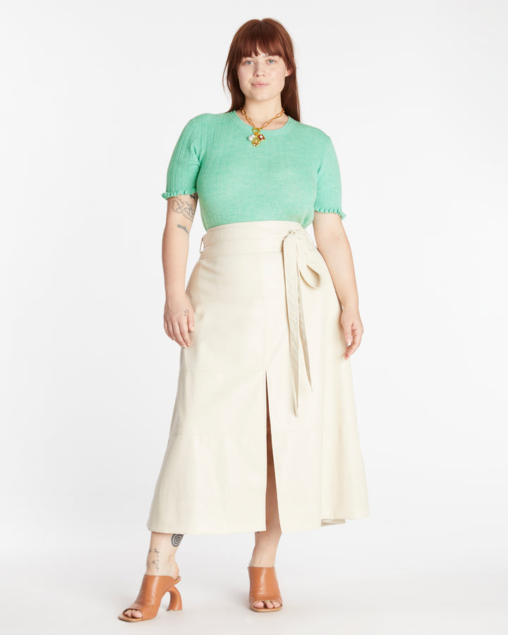 Vegan Leather Hudson Skirt – Tanya Taylor