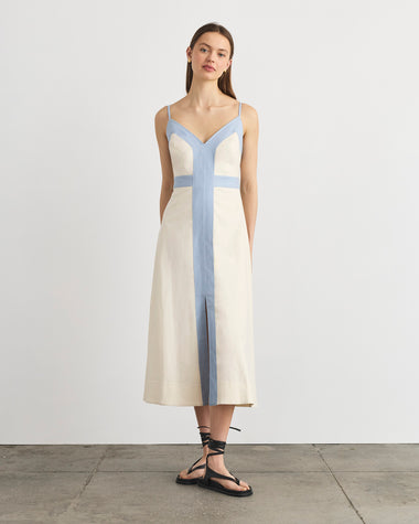 solace london blue dress The Alessandra Maxi Dress in Arctic Blue