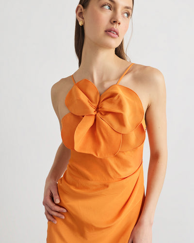 orange sleeveless mini dress Tanya Taylor | Short Marlowe Dress | Cadmium Orange