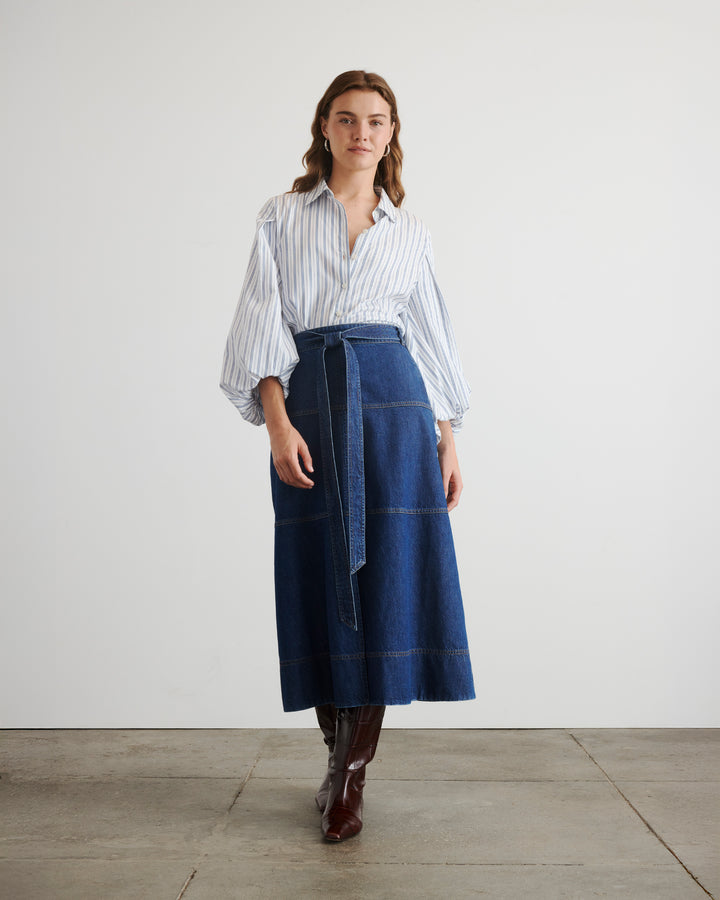 Hudley Denim Skirt – Tanya Taylor