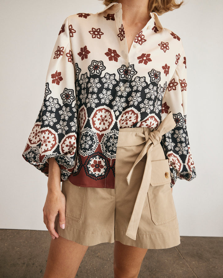 トップス MARNO Taylor shirt cream Marina Top – Tanya Taylor