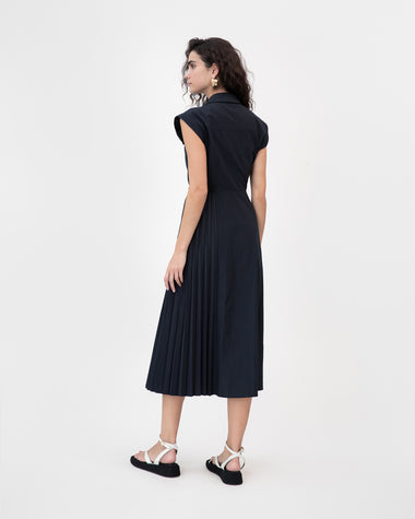 cheap black midi dress Midi Shivon Dress – Tanya Taylor