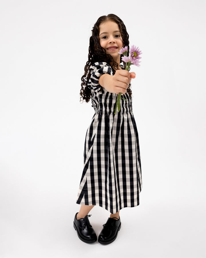 black and white toddler dress Baby & Toddler Flutter Sleeve Bow Dress