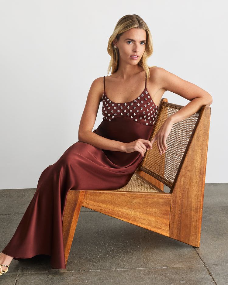 ophelia dress Tanya Taylor | Ophelia Dress | Deep Redwood