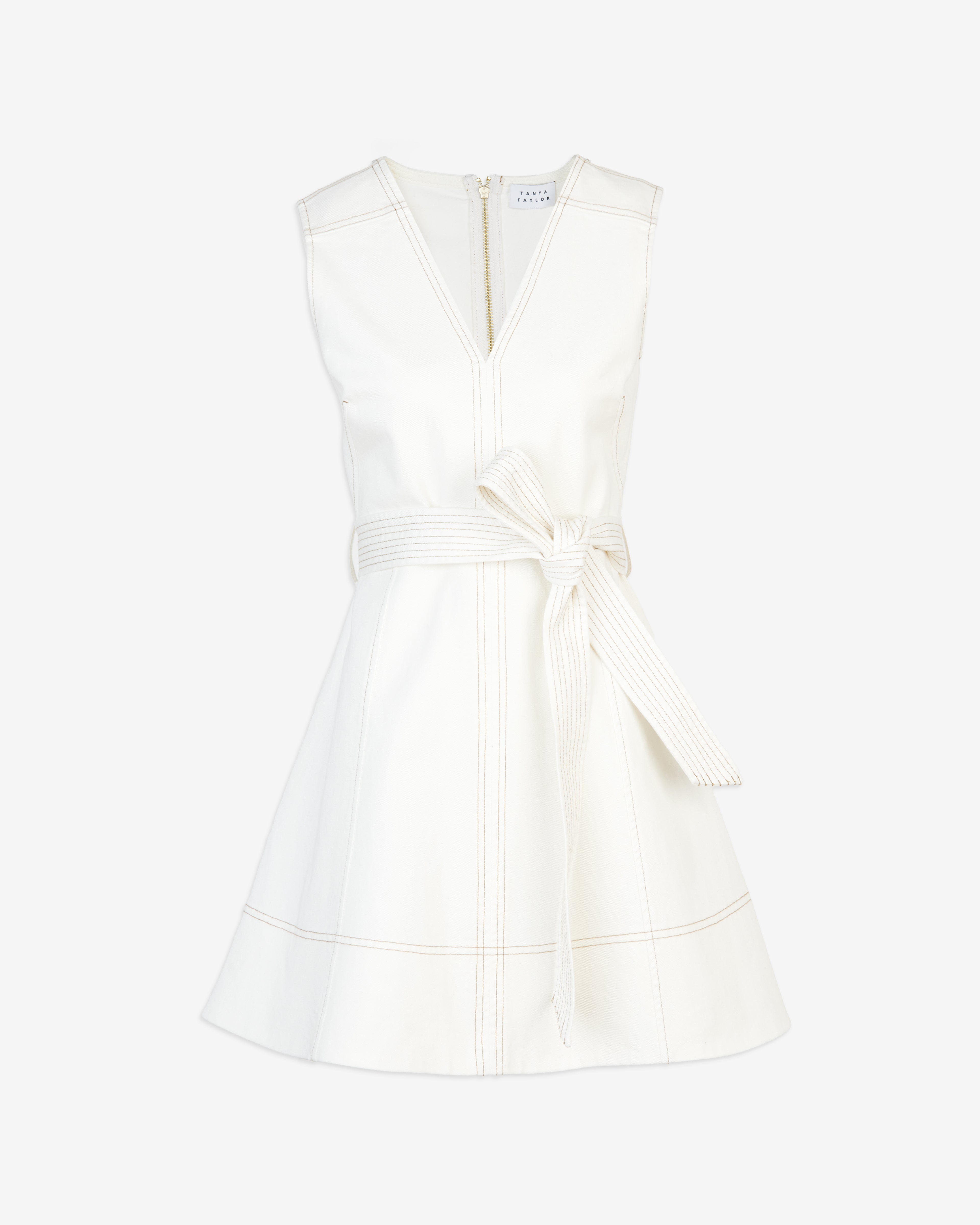 Tayla Dress - White/Red