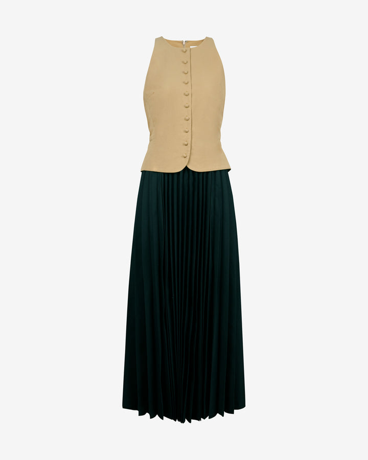 Tanya Taylor | Robbie Dress | Dark Khaki/black