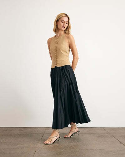 Tanya Taylor | Robbie Dress | Dark Khaki/black