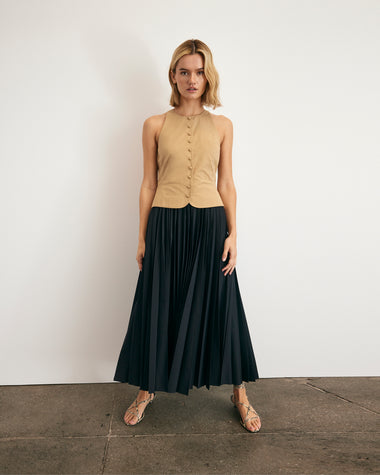 Tanya Taylor | Robbie Dress | Dark Khaki/black