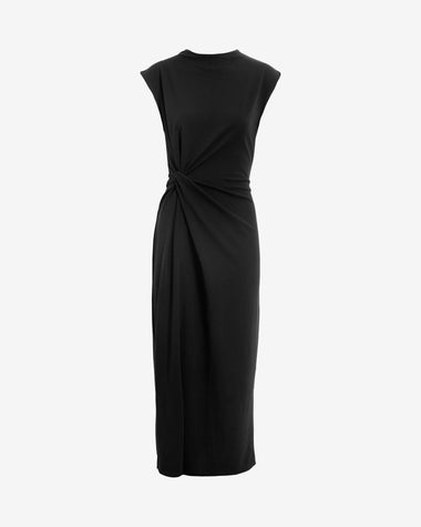 black midi dress workwear Tanya Taylor | Robinella Dress | Black Midi Dress