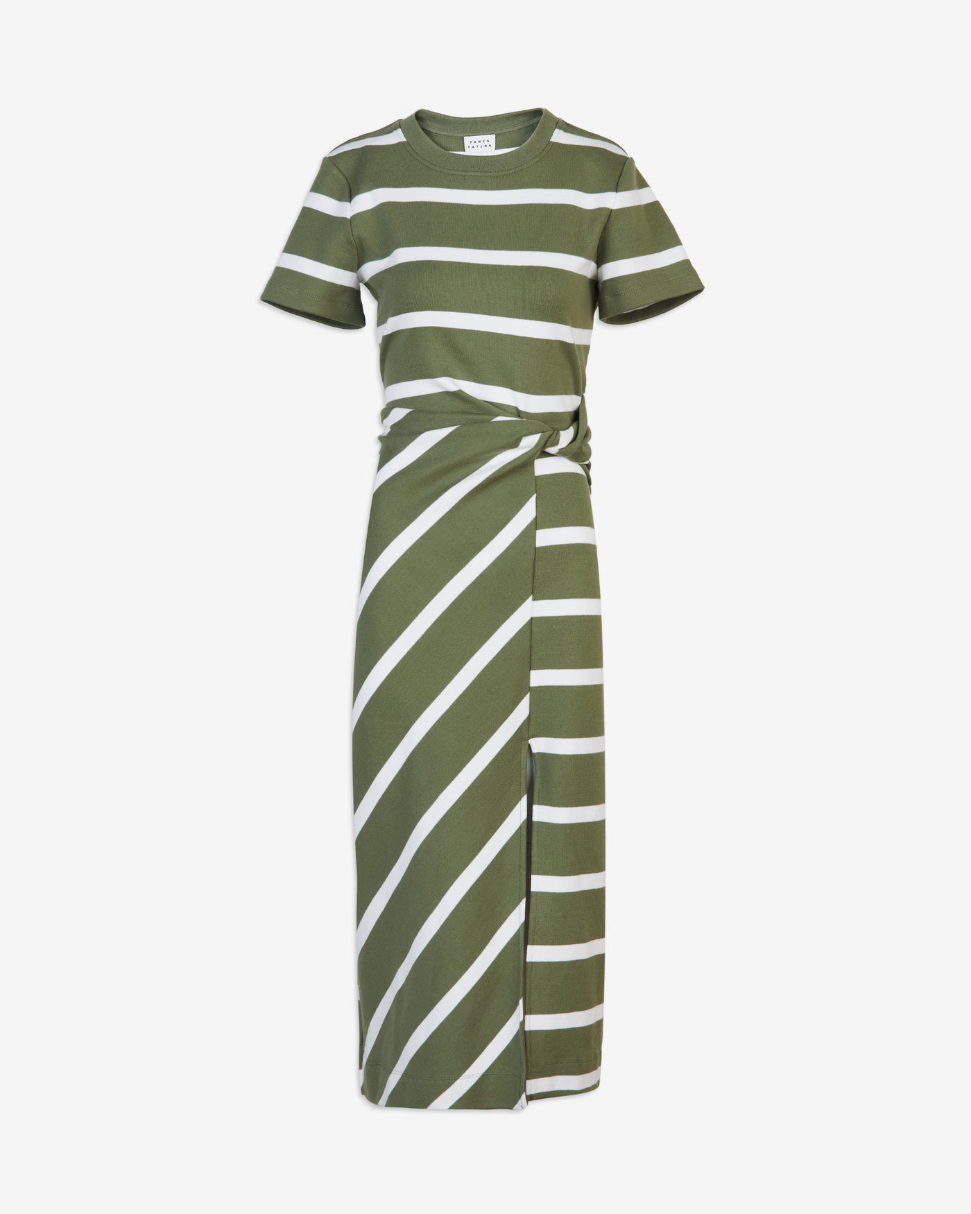 green striped t shirt dress Tia Stripe T-Shirt Dress, The Easy T Tanya Taylor | Short Sleeve