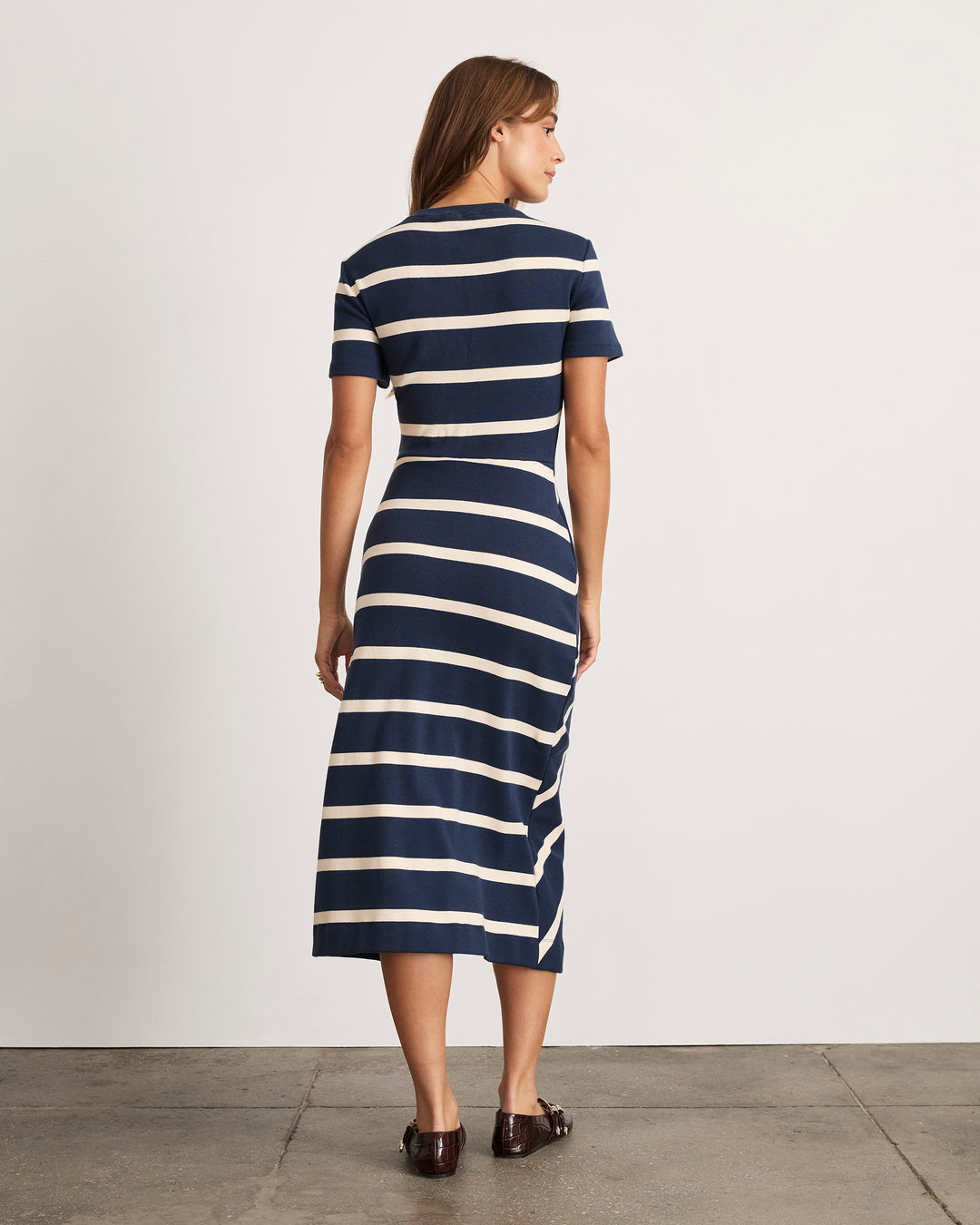 Short Sleeve Striped Cody Dress – Tanya Taylor