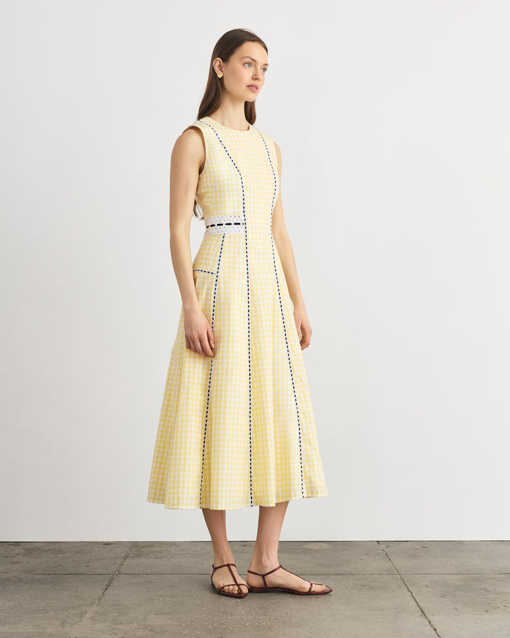 tiered midi dress plus size Plus Size Tiered Midi Dress B/W Geo Stripe / 1X