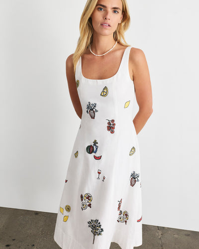 Leighton Knit Dress Black Multi  Tanya Taylor