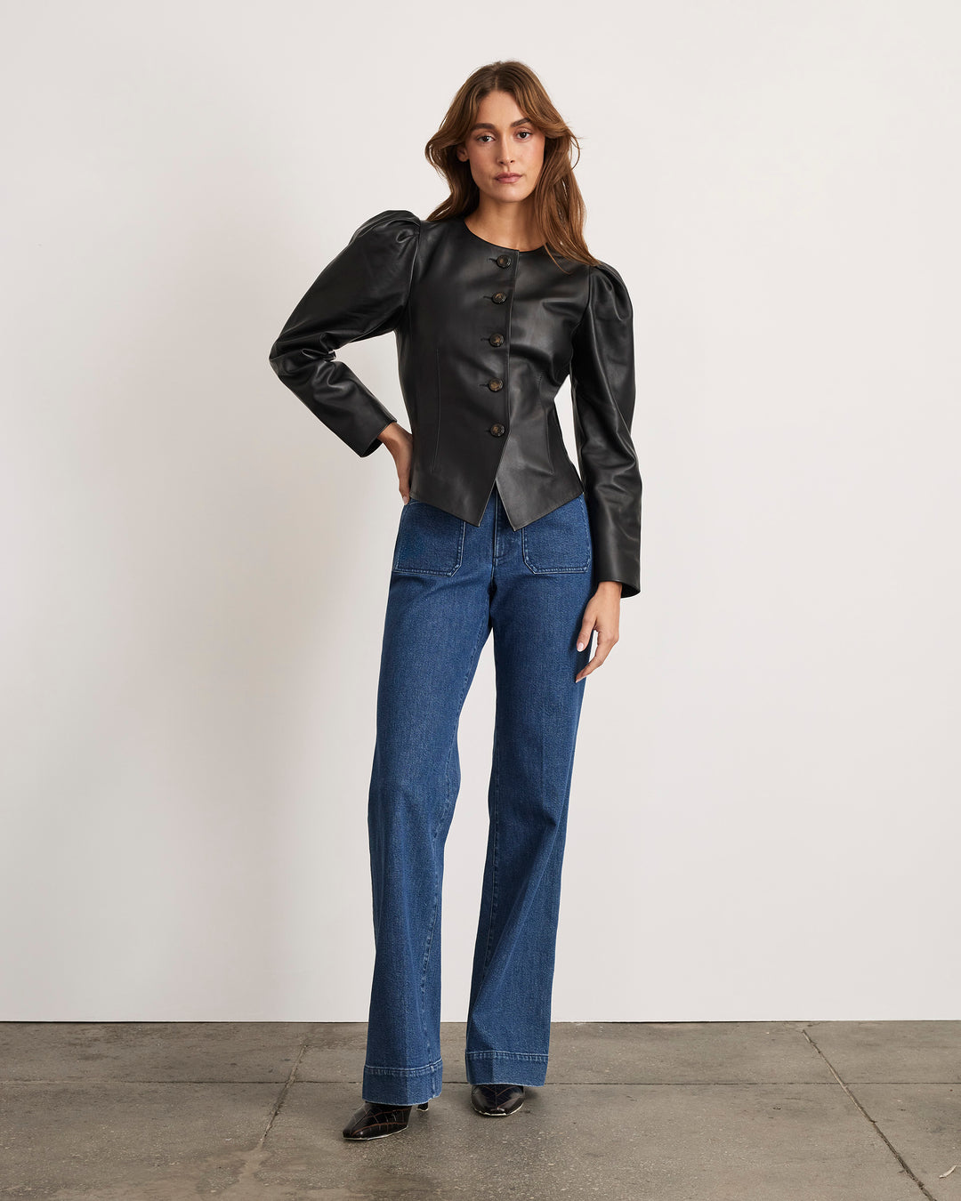 Tanya Taylor | Sydney Jacket | Black Vegan Leather Coat - 2