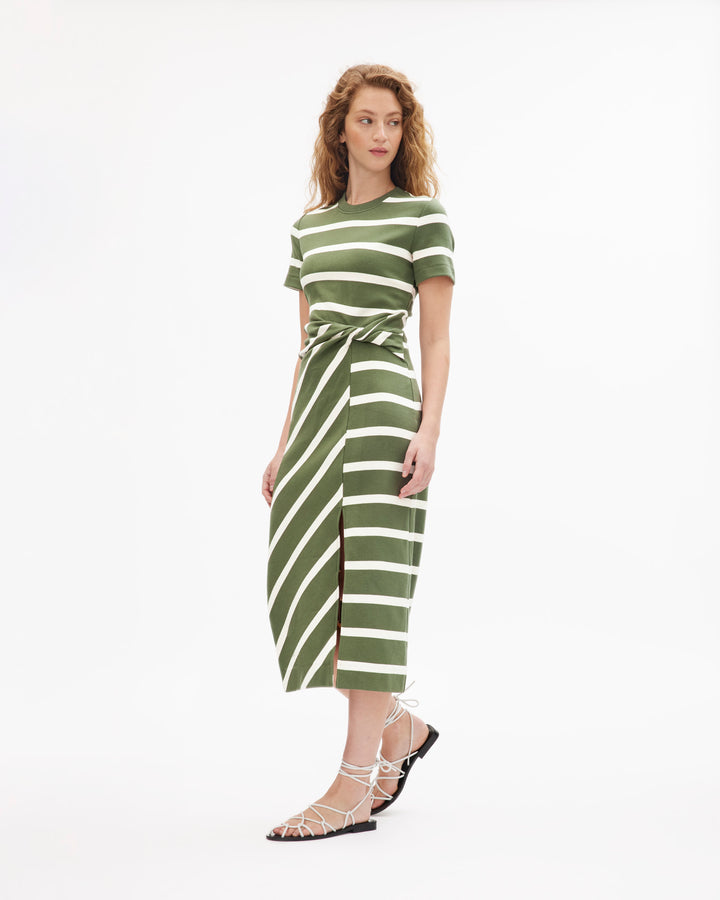 Short Sleeve Striped Cody Dress – Tanya Taylor