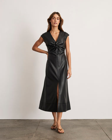 Tanya Taylor | Tracy Dress | Black Midi Dress - 2 Tanya Taylor | Tracy Dress | Black Midi Dress - 2