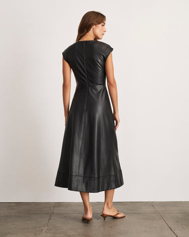 Tanya Taylor | Tracy Dress | Black Midi Dress - 2 Tanya Taylor | Tracy Dress | Black Midi Dress - 2
