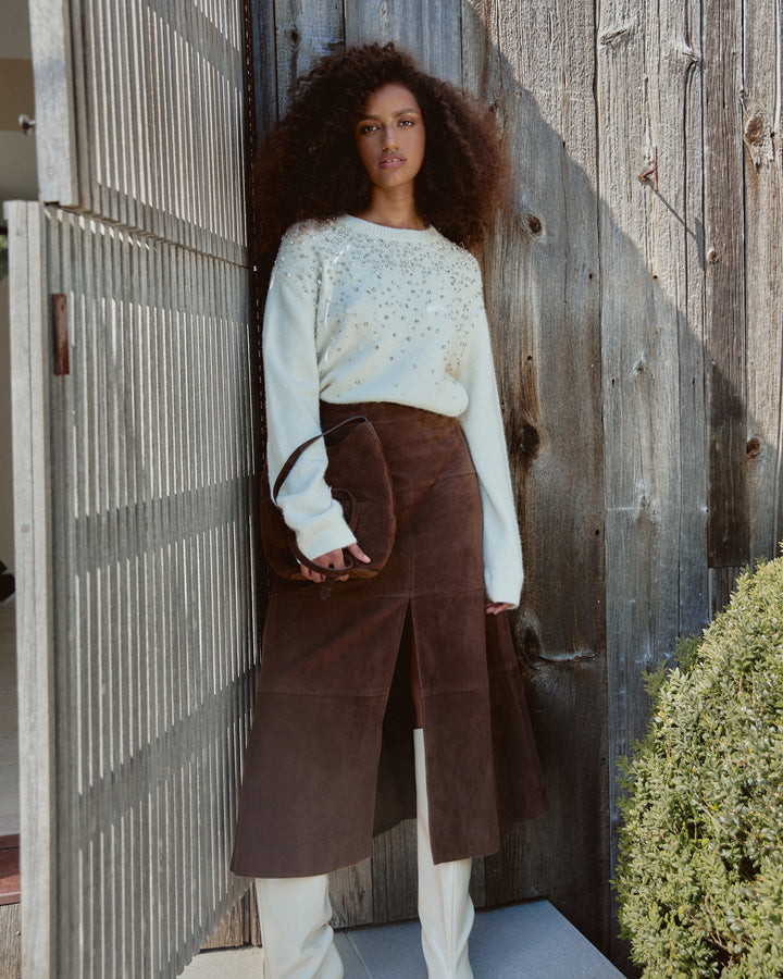 Suede Hudson Skirt – Tanya Taylor