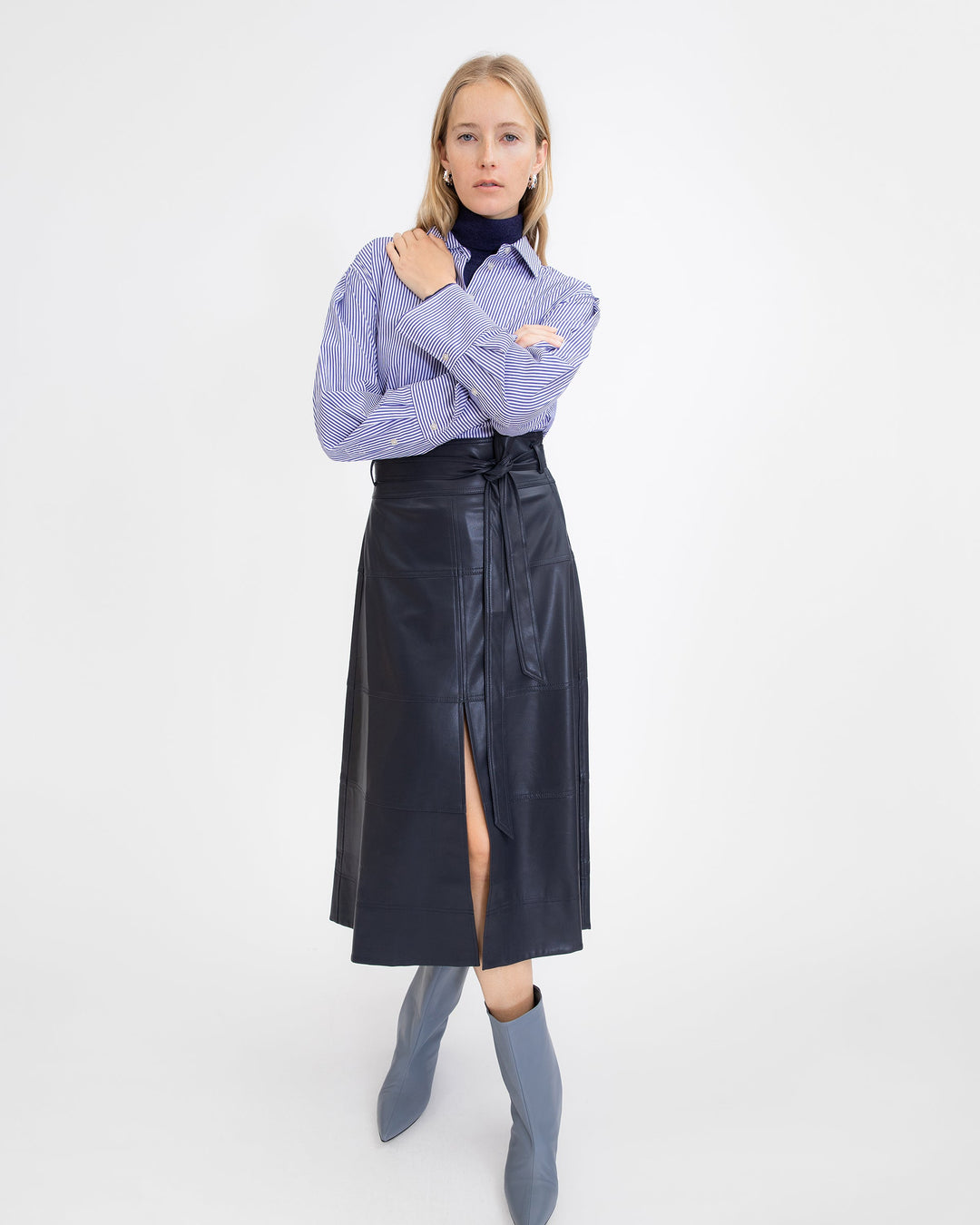 スカート DICH HENDERSON VEGAN LEATHER WRAP SKIRT Vegan