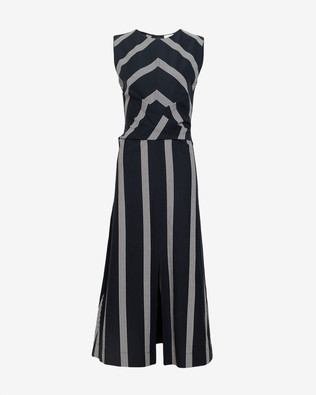 theo drape midi dress Theo Dress in Black & Cream XXS